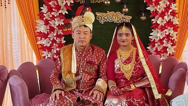 ফেসবুকের প্রেমে চীন থেকে মোহনগঞ্জে, ইসলাম গ্রহণ করে বিয়ে করলেন ওয়্যাং সুলিন